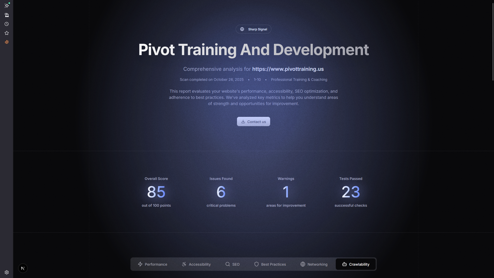 Example Report - Front